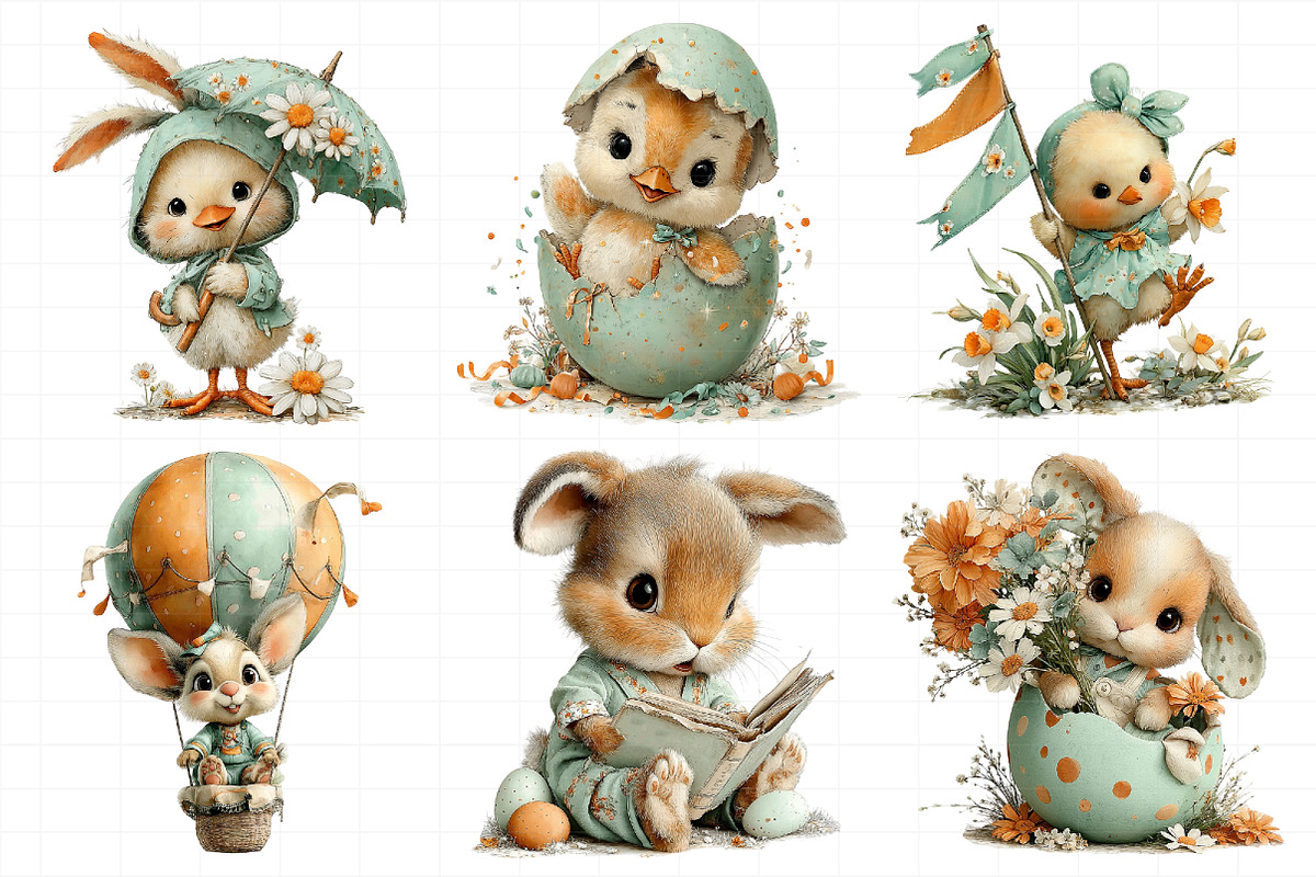 Whimsical Easter Clipart, an Illustration by Daily.Designs (Photo 7 of 8)