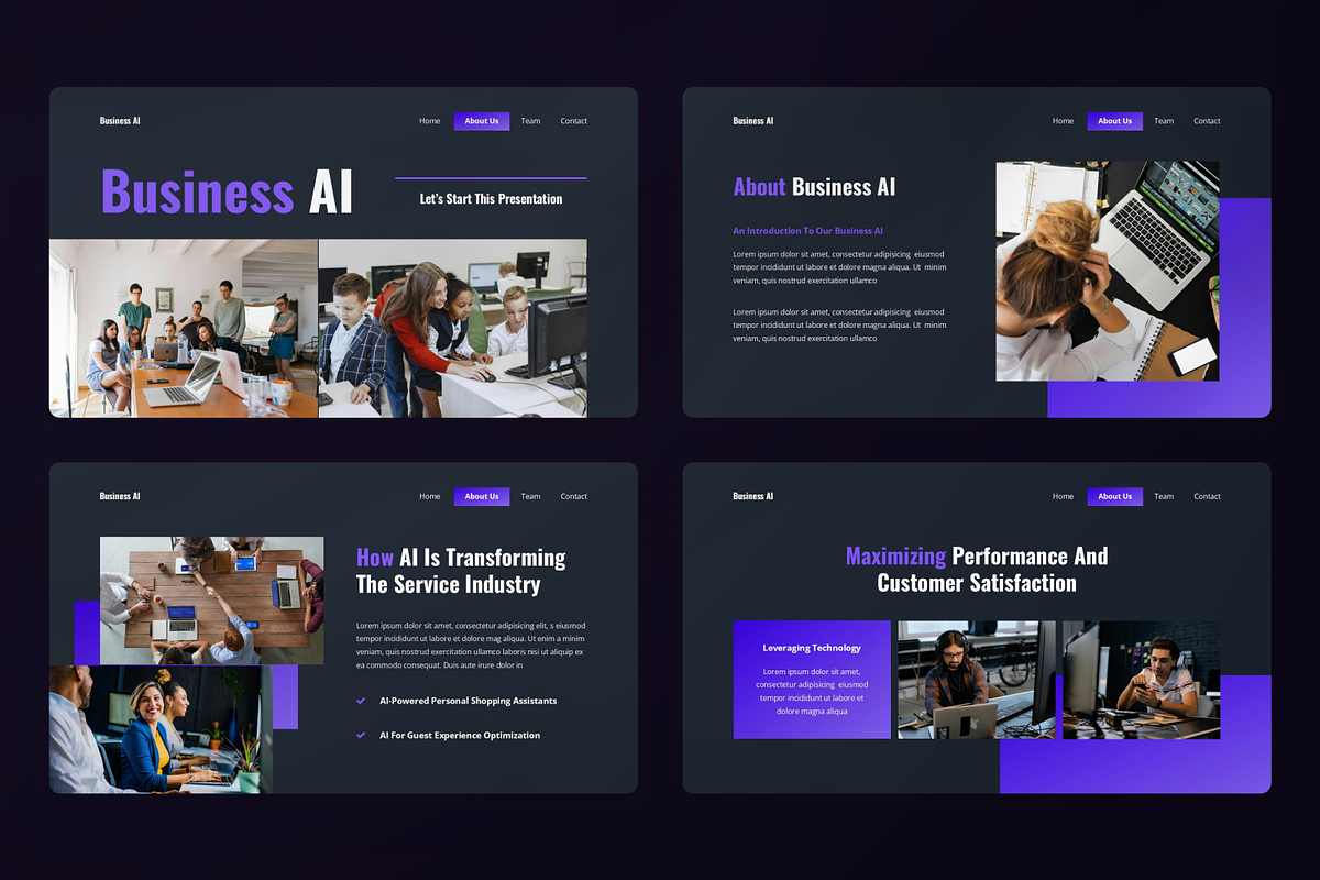 Business AI Presentation PowerPoint, a Presentation Template by SquidPixey (Photo 5 of 7)