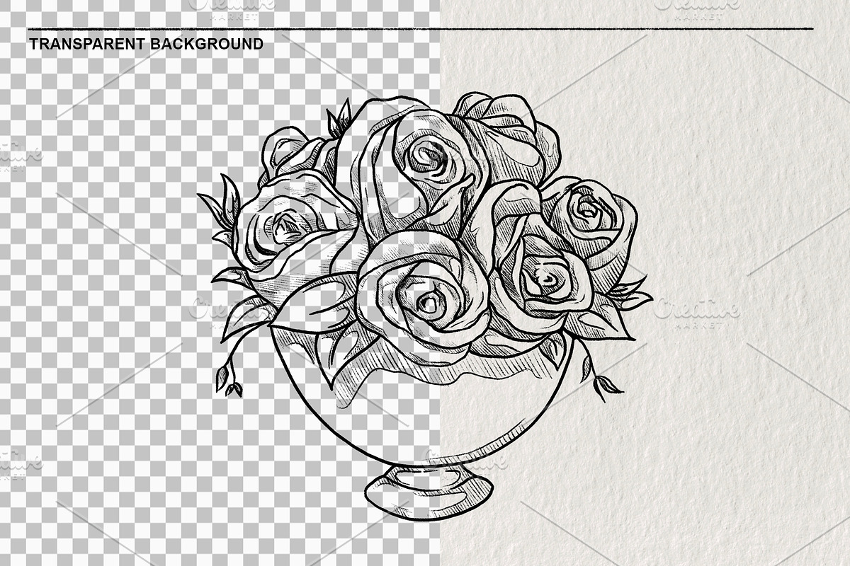 Wedding Sketch Set PNG, a Decorative Illustration by LOKSKIH (Photo 2 of 9)