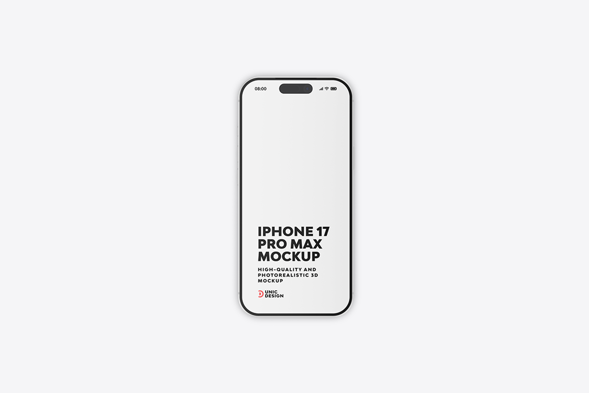 iPhone 17 Pro Max Mockup, an iPhone Mockup by UnicDesign