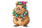 Prompt Capybara Vibes Summer Clipart, a Seasonal Illustration by Creative design (Thumbnail 5 of 7)