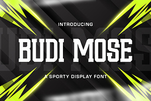 Budi Mose - Sporty Display Font