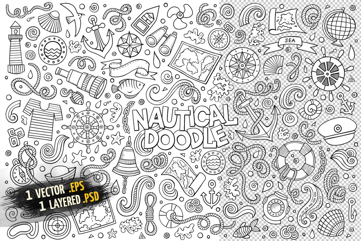 Nautical Objects Set, an Object Graphic by BALABOLKA (Photo 3 of 4)