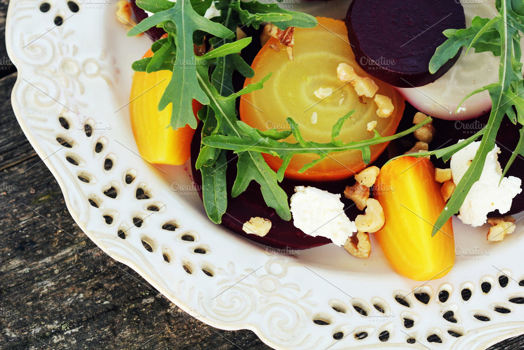 Healthy beet salad featuring beet, salad, and cheese, a Food & Drink Photo by Vaivirga
