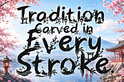 SumiBlossom - Japanese Art Font, a Script Font by HypeWorksCo (Thumbnail 5 of 13)