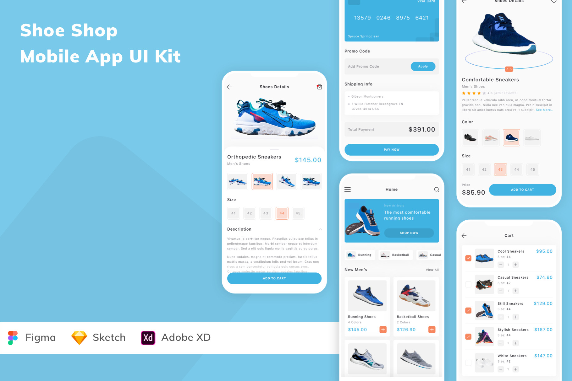 Shoe Shop Mobile App UI Kit, an UI Kit Template by Betush | Creative Market