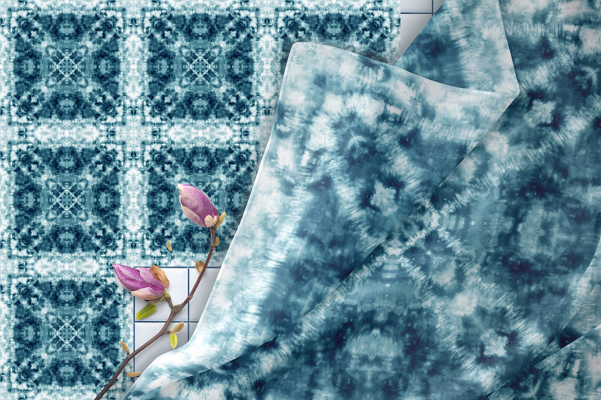 Tie Dye Repeat Tile Patterns, a Pattern Graphic by OlgaRom (Photo 4 of 14)