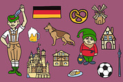 Cartoon map of Germany, a Texture Illustration by Nata Savina Art (Thumbnail 2 of 3)