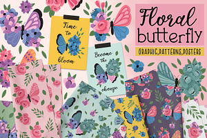 Floral Butterfly Collection