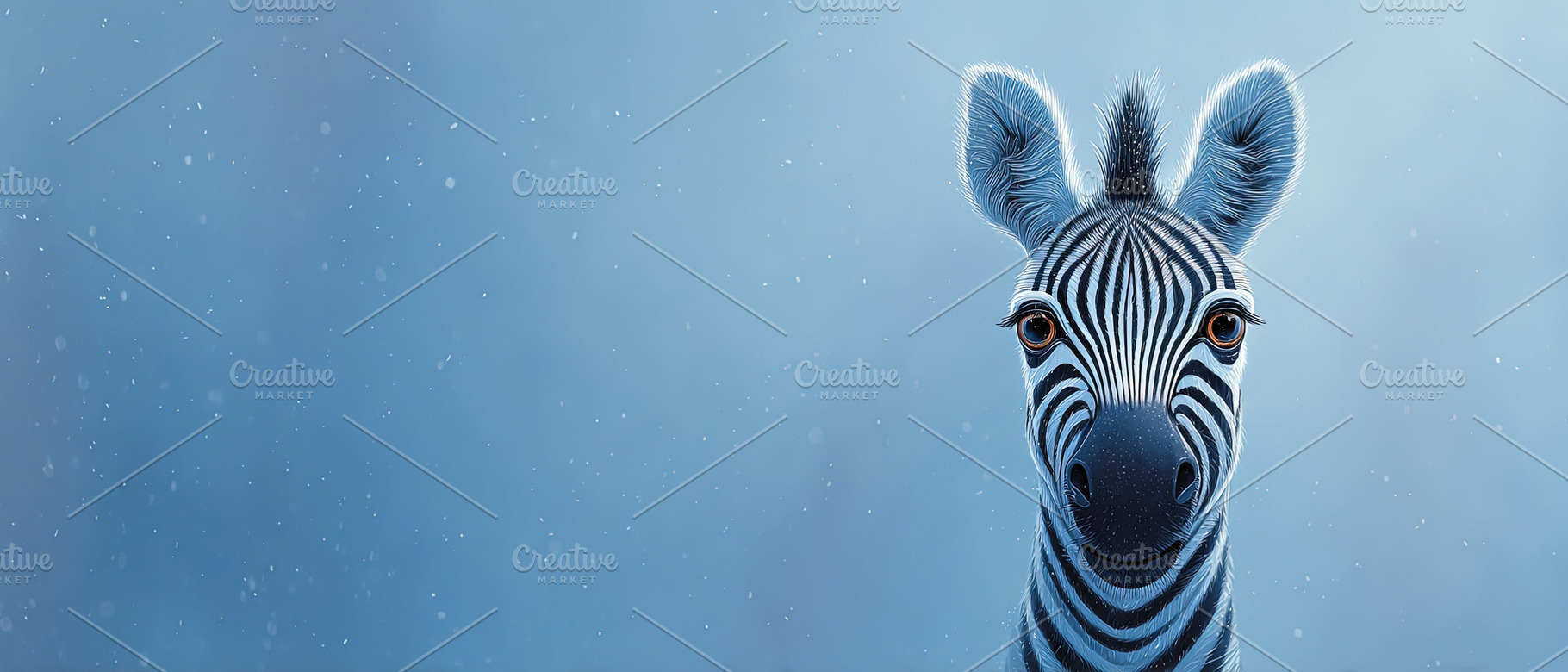 Portrait of a zebra with striking black and white stripes, set a, a Photo by Ales Munt
