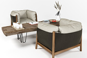 Yak armchairs set, a Furniture 3D Model by inDahouze (Thumbnail 7 of 10)