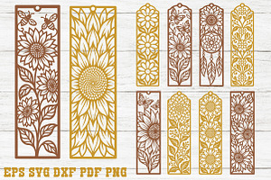 Sunflower Bookmarks SVG File