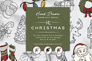 Hand Drawn Christmas Images, a Seasonal Illustration by H&C Drawings & Designs (Thumbnail 1 of 15)