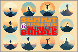 Summit Adventure Silhouette Bundle, an Object Graphic by Gfx_Store