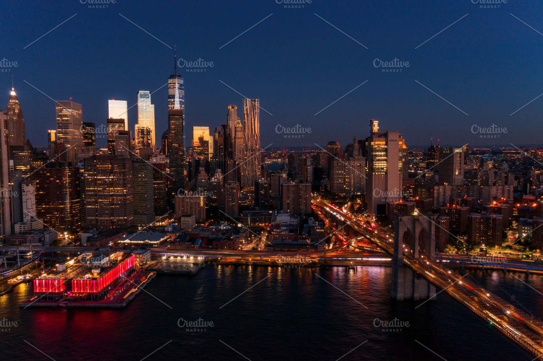 Aerial view of Downtown Manhattan, an Architecture Photo by Andriy Photography