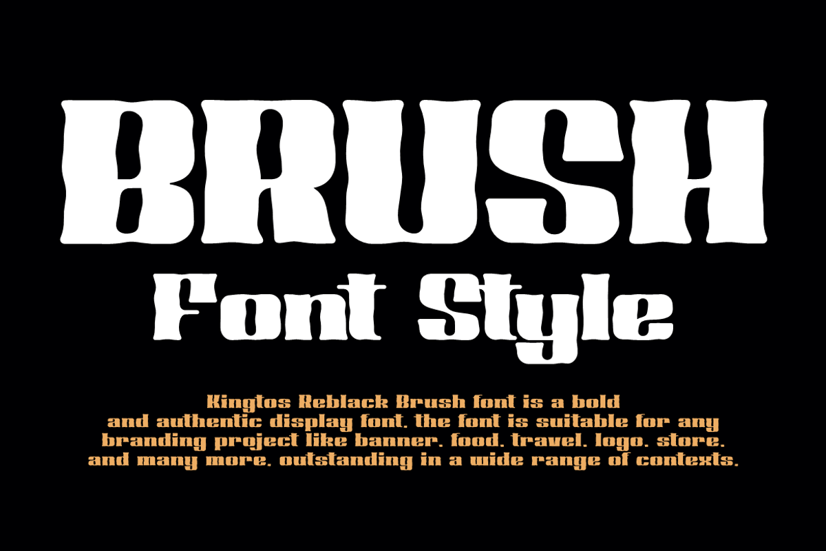 Kingtos Reblack Brush, a Handwritten Font by QR Design Studio (Photo 2 of 8)