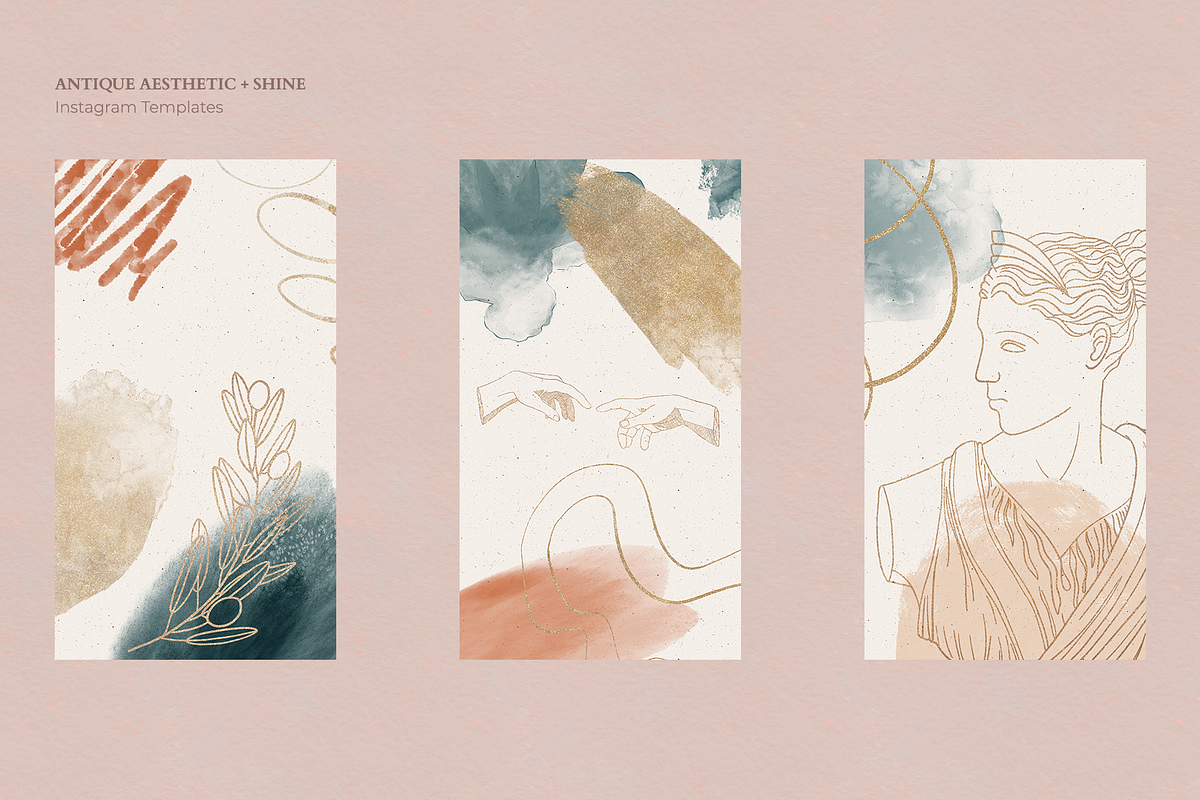ANTIQUE AESTHETIC + SHINE templates, a Background Graphic by mamormo (Photo 4 of 13)