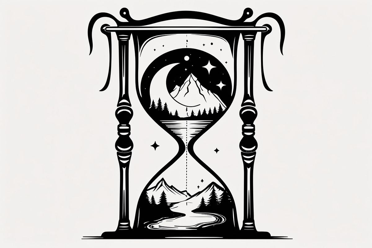 Timeless Nature Hourglass Set, an Illustration by Creativeshirt (Photo 4 of 7)
