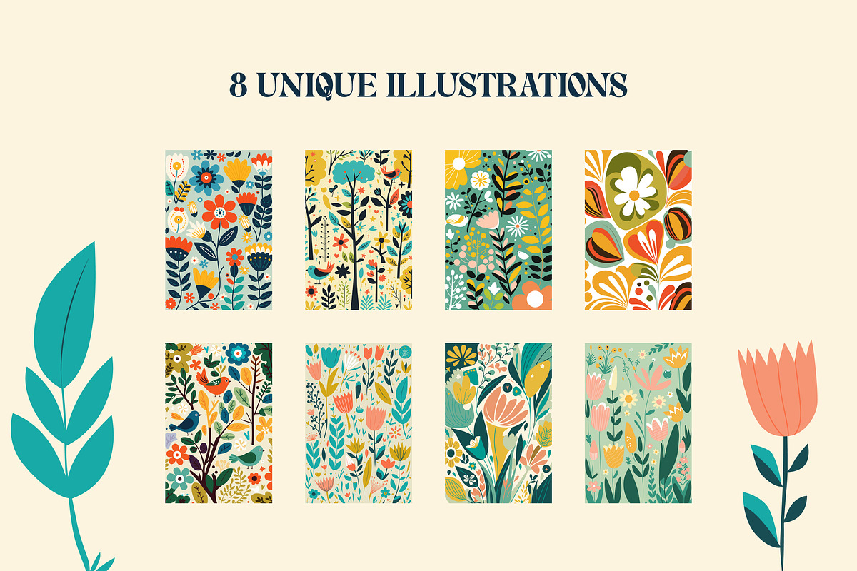 Spring Vibes Vector Graphics, a Pattern Graphic by KristinaK3 (Photo 4 of 8)