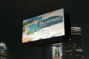 Night Billboard Mockup Template, an Advertising Mockup by GearShift