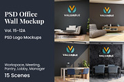 PSD Office Scene Modern Wall Mockup, a Product Mockup by Ayy (Thumbnail 1 of 17)