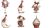 Whimsical Birthday Clipart Birthday, an Illustration by Designking (Thumbnail 3 of 5)