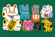 Lucky cats, an Animal Illustration by Twisted Tail (Thumbnail 3 of 6)
