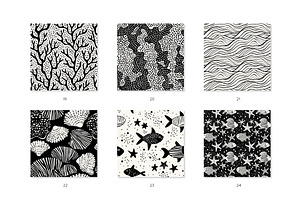 Underwater Seamless Patterns Bundle