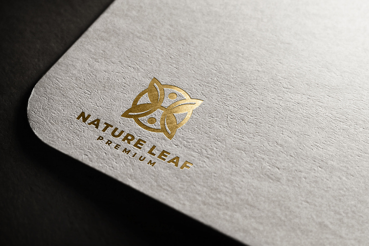 Natural Circle four leaf  icon logo, a Branding & Logo Template by mouze_art (Photo 3 of 3)