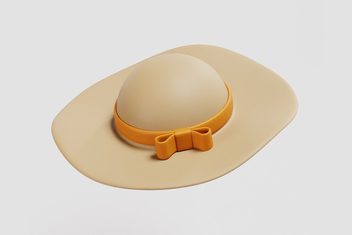Woman hat Straw Hat, an Object 3D Model by fahad121 (Photo 2 of 7)