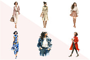 Watercolor Fashion Girl Clipart, an Illustration by Design Market (Thumbnail 2 of 3)