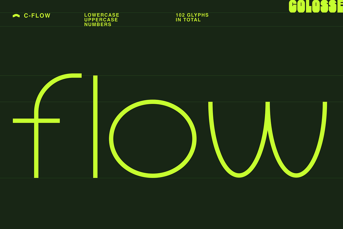 c-flow display typeface, a Sans Serif Font by Colosse Foundry (Photo 1 of 6)
