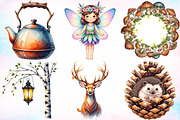 Enchanted Autumn Forest Clipart, a Seasonal Illustration by Canvas Craft (Thumbnail 2 of 7)