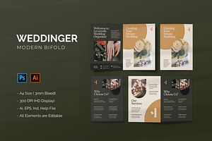 Weddinger - Bifold Brochure, a Brochure Template by StreaksideStd