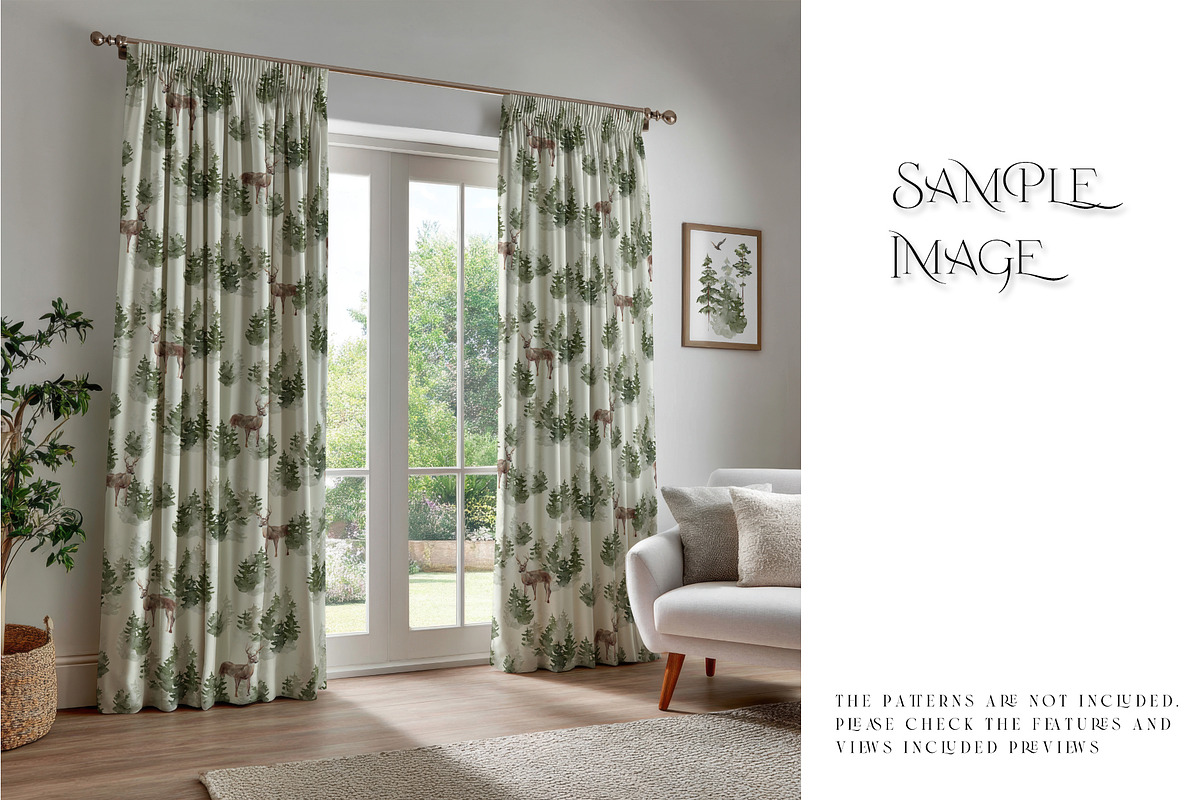 Pinch & Pencil Pleat Curtains Mockup, a Product Mockup by mock-ups (Photo 10 of 12)