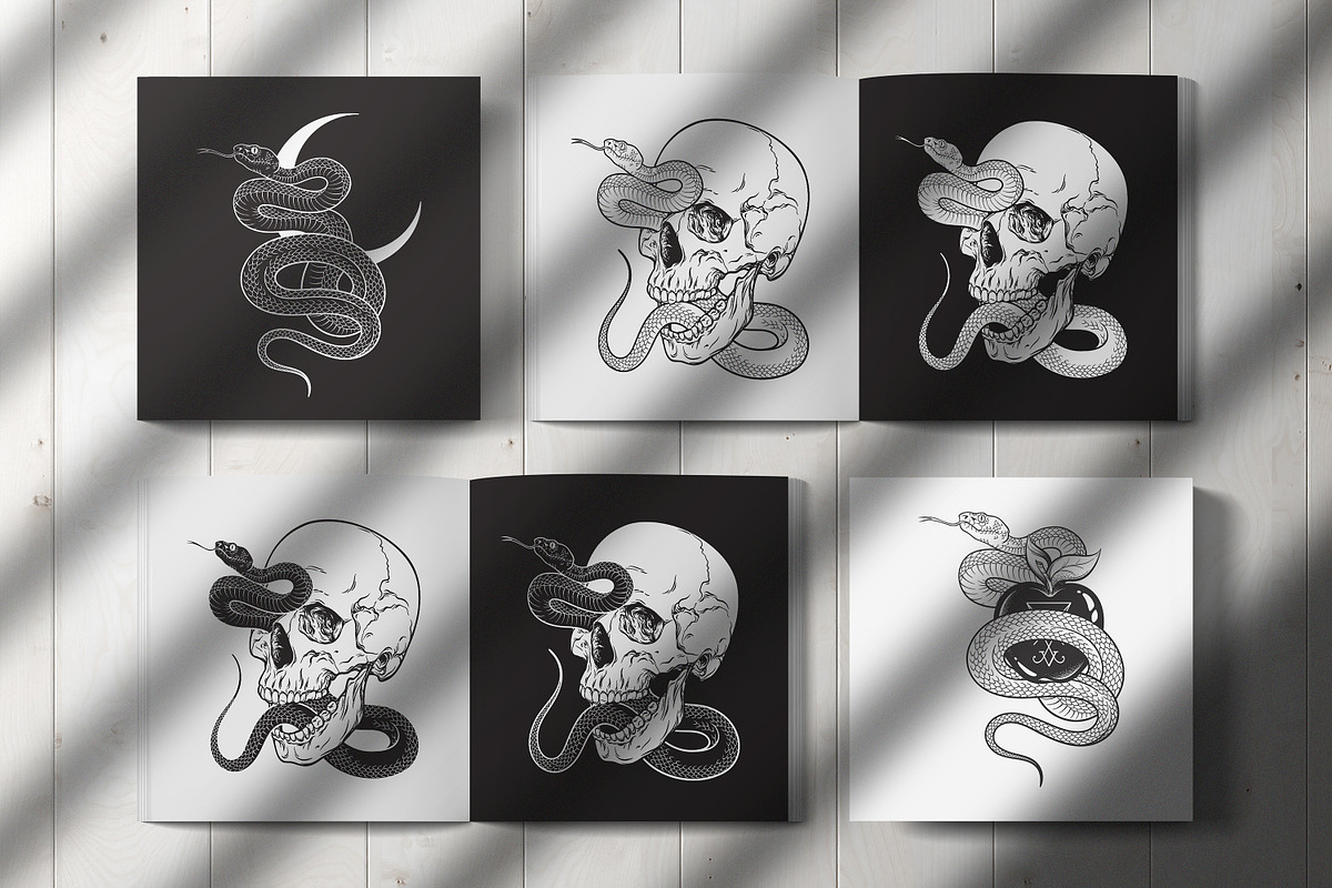 Snake Cult vector elements, an Illustration by Croisy (Photo 4 of 8)
