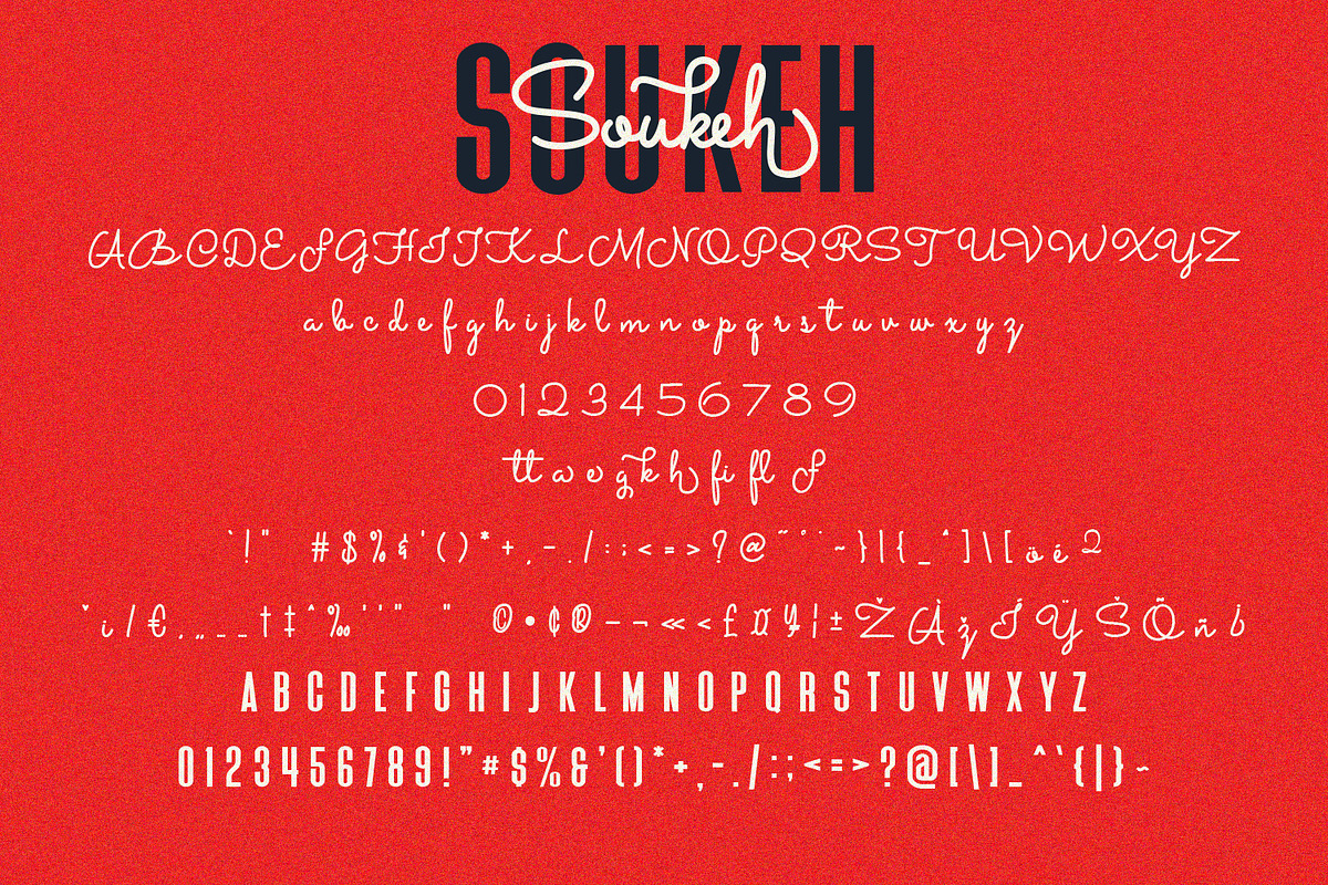 Soukeh Script Sans Serif Font Duo, a Script Font by Maulana Creative (Photo 5 of 7)