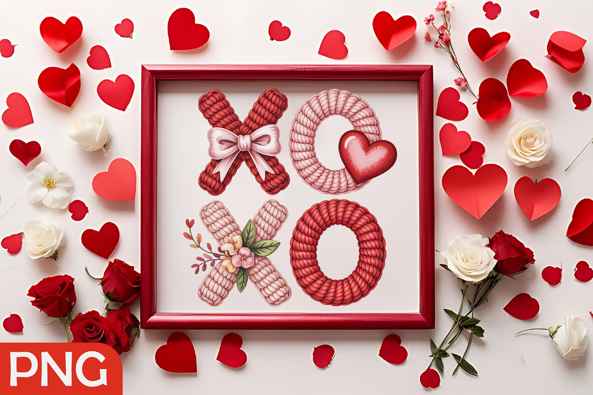 Handmade Style XOXO Valentine Design, an Illustration by RobertsArt (Photo 4 of 4)
