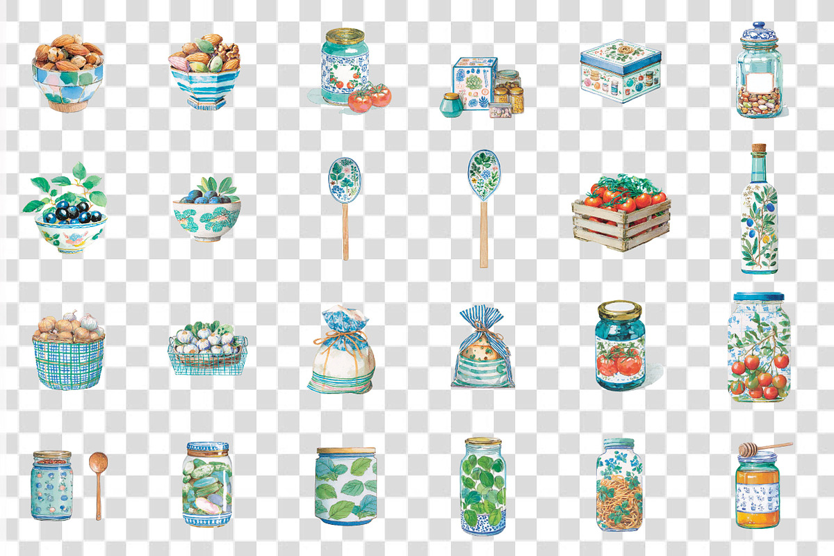 La dolce vita pantry clipart set, an Illustration by DreamCafeArt (Photo 5 of 7)