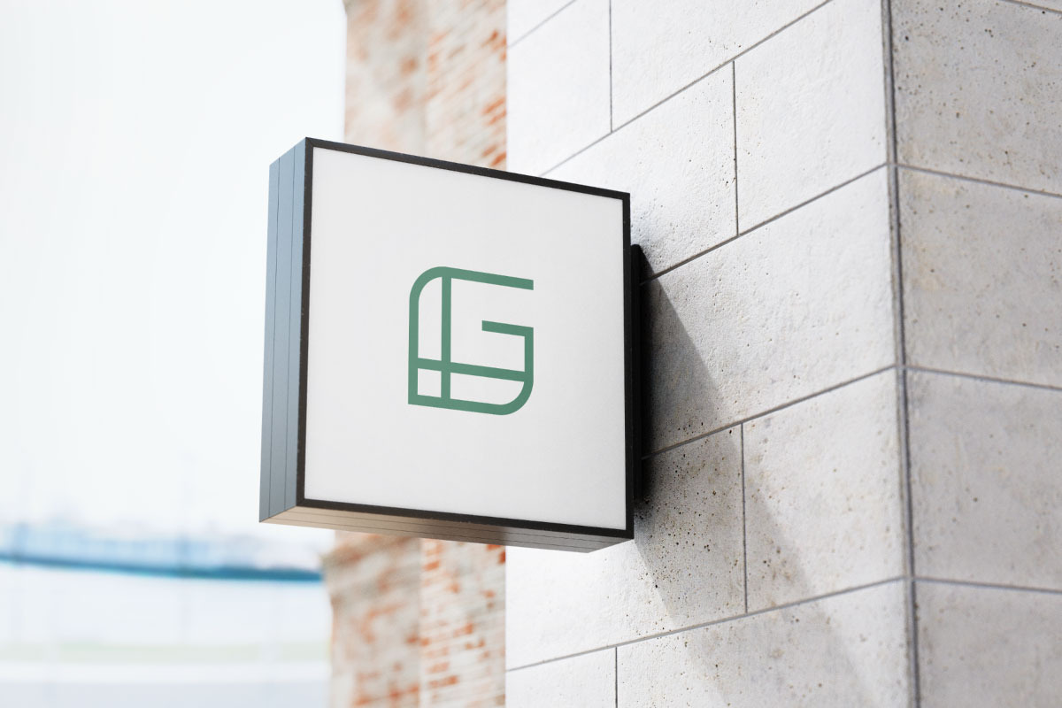 Modern LG Logo Minimal Green Branding preview 4