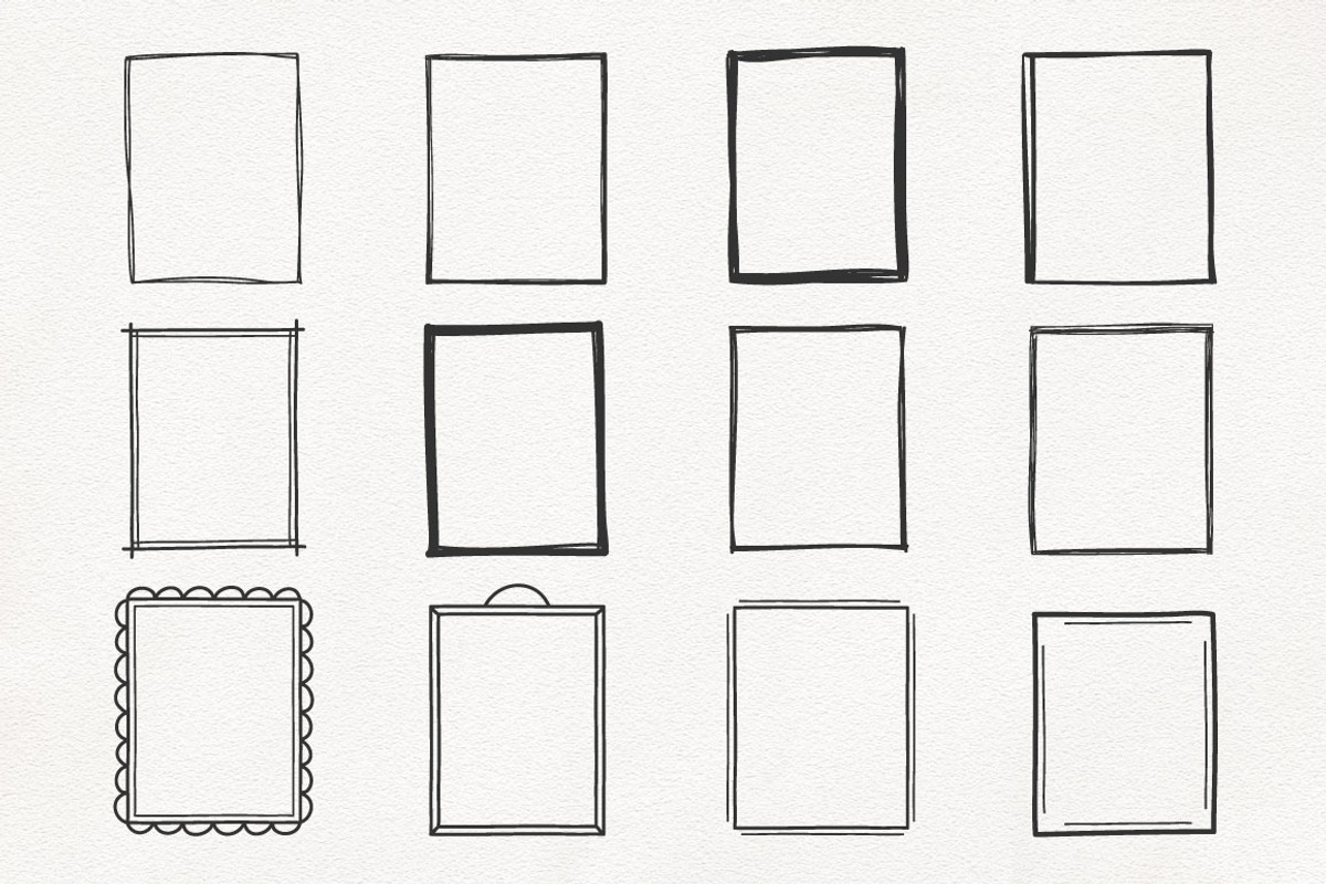 24 Hand Drawn Frames, an Object Graphic by PixMarket (Photo 3 of 6)