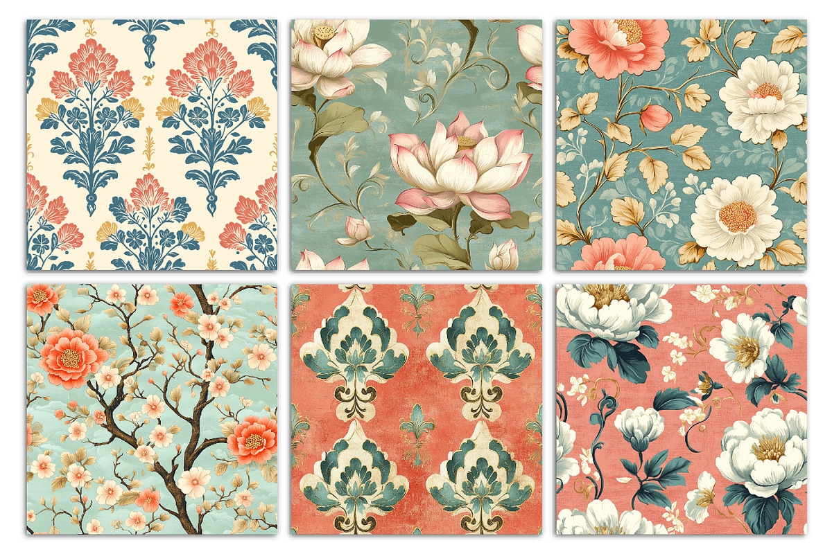 Batik Style Seamless Patterns 25, a Pattern Graphic by Libby Wishes (Photo 4 of 4)