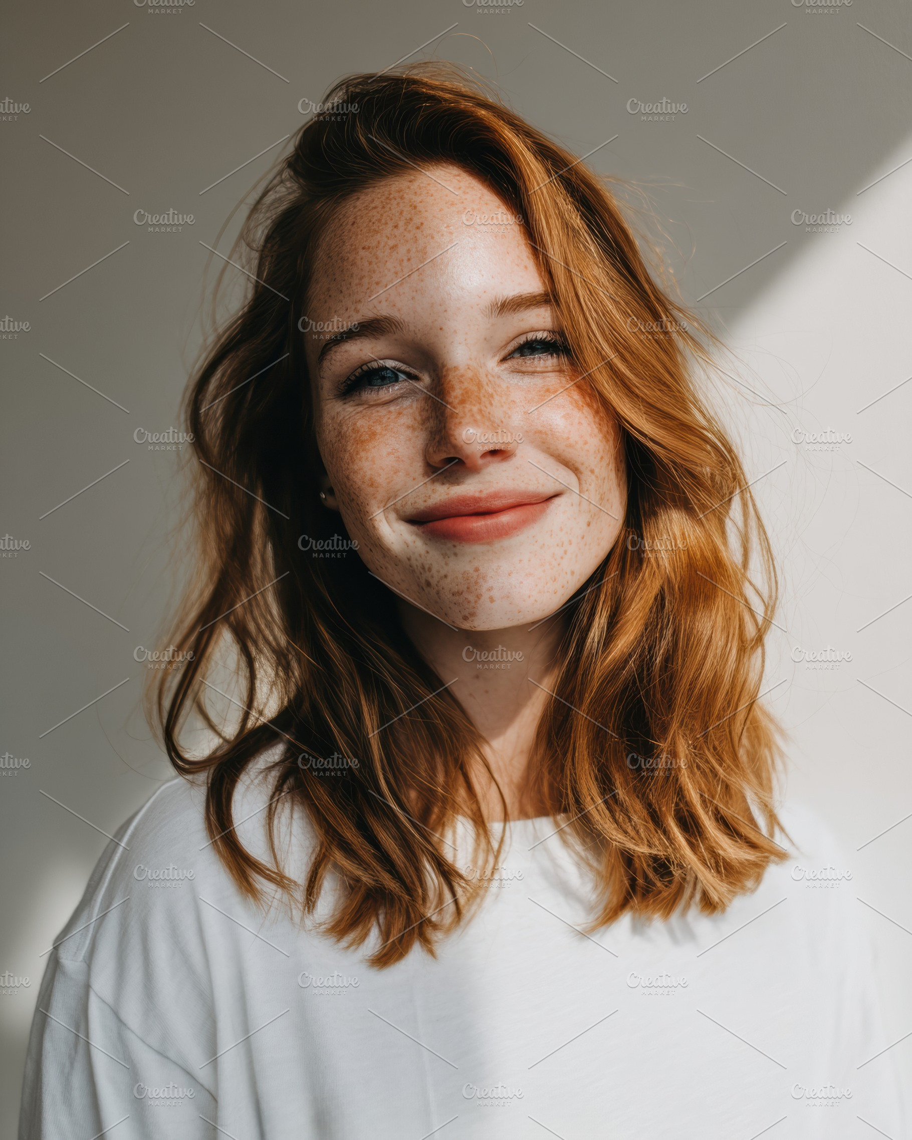 Freckled Woman Portrait, a Person Photo by Virgo Studio