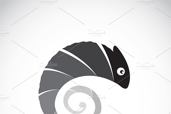 Vector Image Of An Chameleon Design