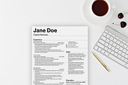Clean Lines Modern Resume Template, a Resume Template by Helen Thompson Design (Thumbnail 1 of 2)
