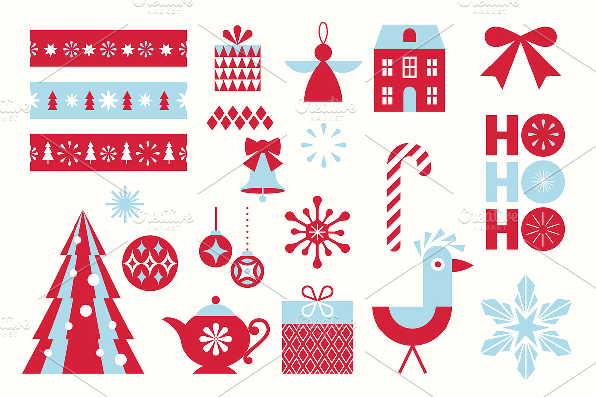 Modern Christmas Graphics & Cards, a Seasonal Illustration by lenlis (Photo 2 of 11)