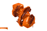 Fudge sweet caramel realistic vector, a Decorative Illustration by Allevinatis Studio (Thumbnail 2 of 5)