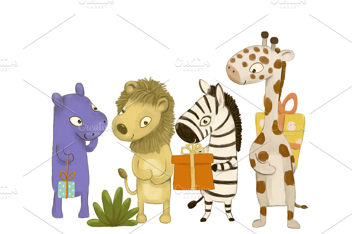 Safari Party Clipart pack, an Animal Illustration by Paper Doll Pets (Photo 4 of 6)