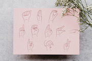 ASL SVG Bundle American Sign Hands, an Education Illustration by InkCloudDesign (Thumbnail 9 of 14)