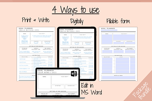 Editable Goal Planner Templates